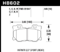 Picture of Hawk Infiniti G37 Sport HPS Street Rear Brake Pads