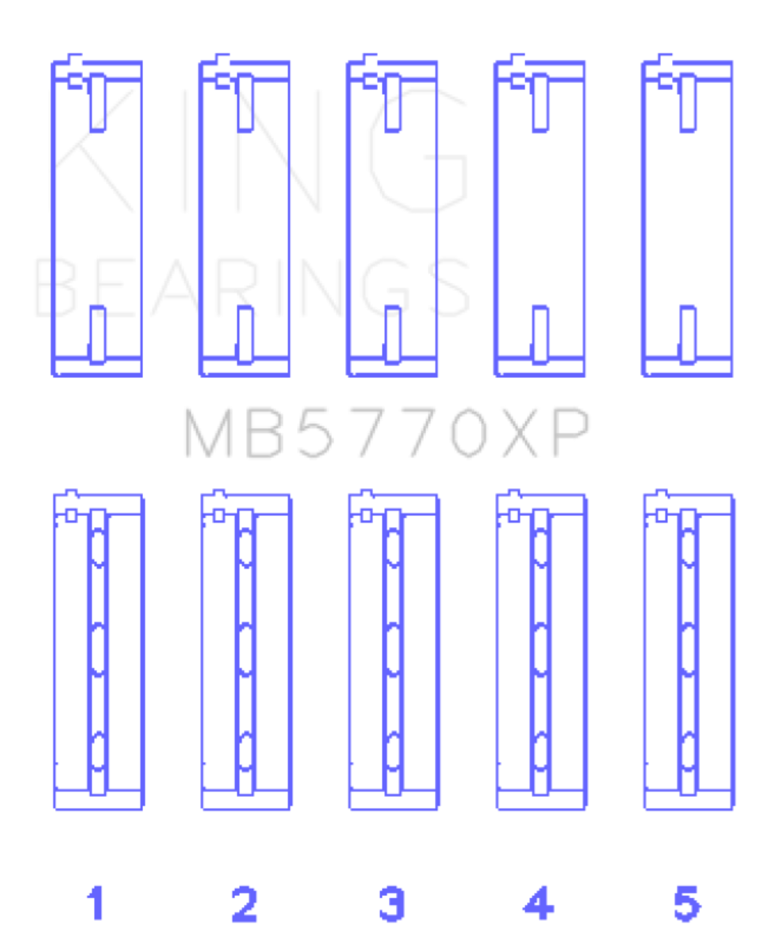 Picture of King Engine Bearings Nissan VK45DD/E/ VK50VE/ Vk56DE/VD (Size 0.25) Main Bearing Set