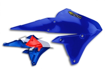 Picture of Cycra 14-19 Yamaha WR250F-450F/YZ250-450FX Powerflow Radiator Shrouds - OEM Blue