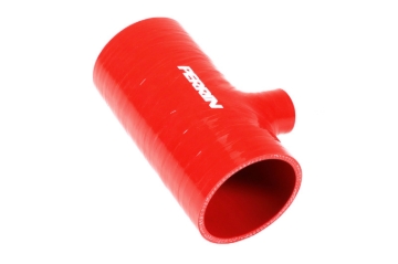Picture of PERRIN 22-26 Subaru WRX / 20-25 LGT & OBXT Turbo Inlet Hose w/Turbo Adapter Flange (Short) - Red
