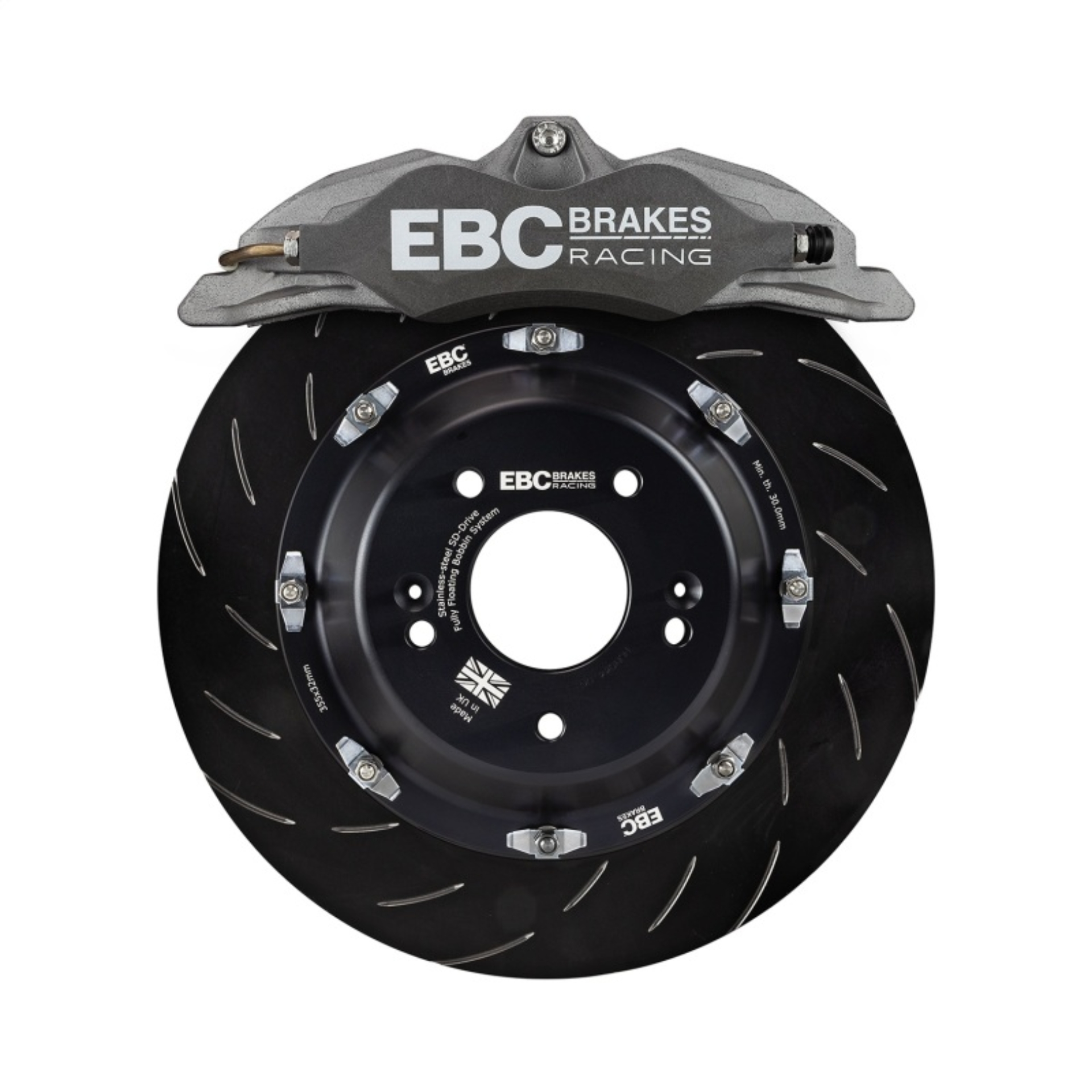 Picture of EBC Racing Universal Apollo-4 Race Spec Trailing Front Left Caliper (300mm Min 355mm Max Rotor)