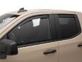Picture of WeatherTech 19+ Chevrolet Silverado Double Cab Fr and Rr Side Window Deflectors - Dark Smoke