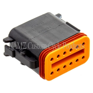 Picture of NAMZ Deutsch DT Series 12-Wire Plug & Wedgelock - Black (HD 72119-94BK)