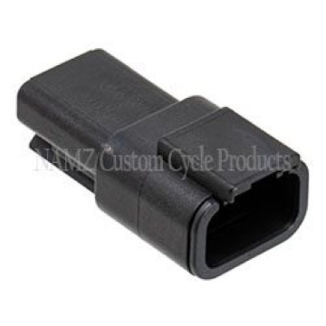Picture of NAMZ Deutsch DTM 3-Position Receptacle w/3 Stamped Terminals & Wedgelock - Black (HD 74103-98BK)
