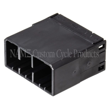 Picture of NAMZ AMP Multilock 12-Position Male Wire Cap Housing (HD 73112-96BK)