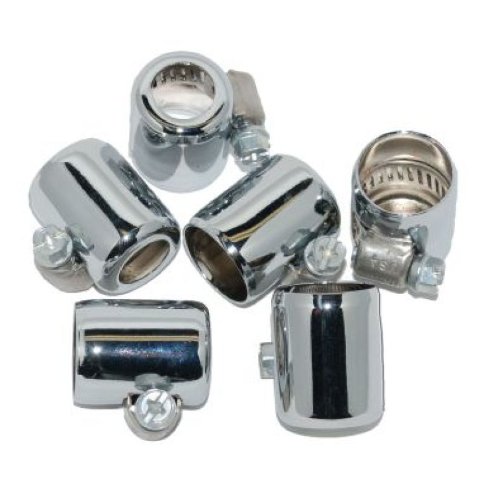 Picture of NAMZ Hose Clamps 3/8in. ID Chrome (6 Pack)