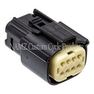 Picture of NAMZ 07-23 V-Twin VRSAW/CR/CX Models Molex MX-150 8-Position Female Connector - Blk (HD 72479-07BK)