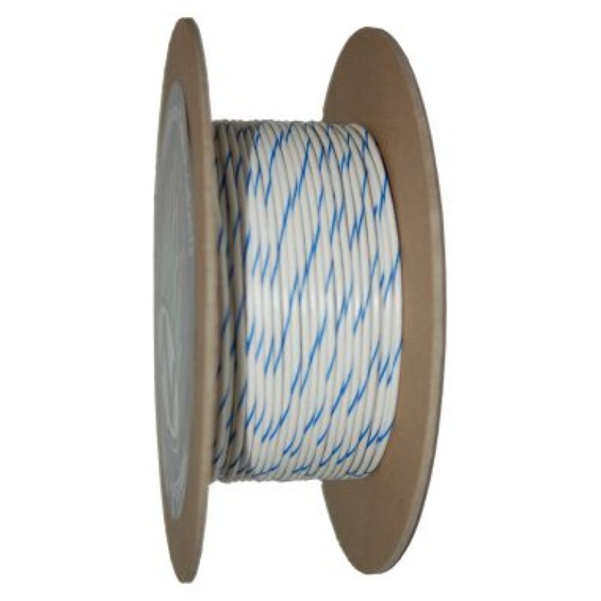 Picture of NAMZ OEM Color Primary Wire 100ft. Spool 18g - White/Blue Stripe