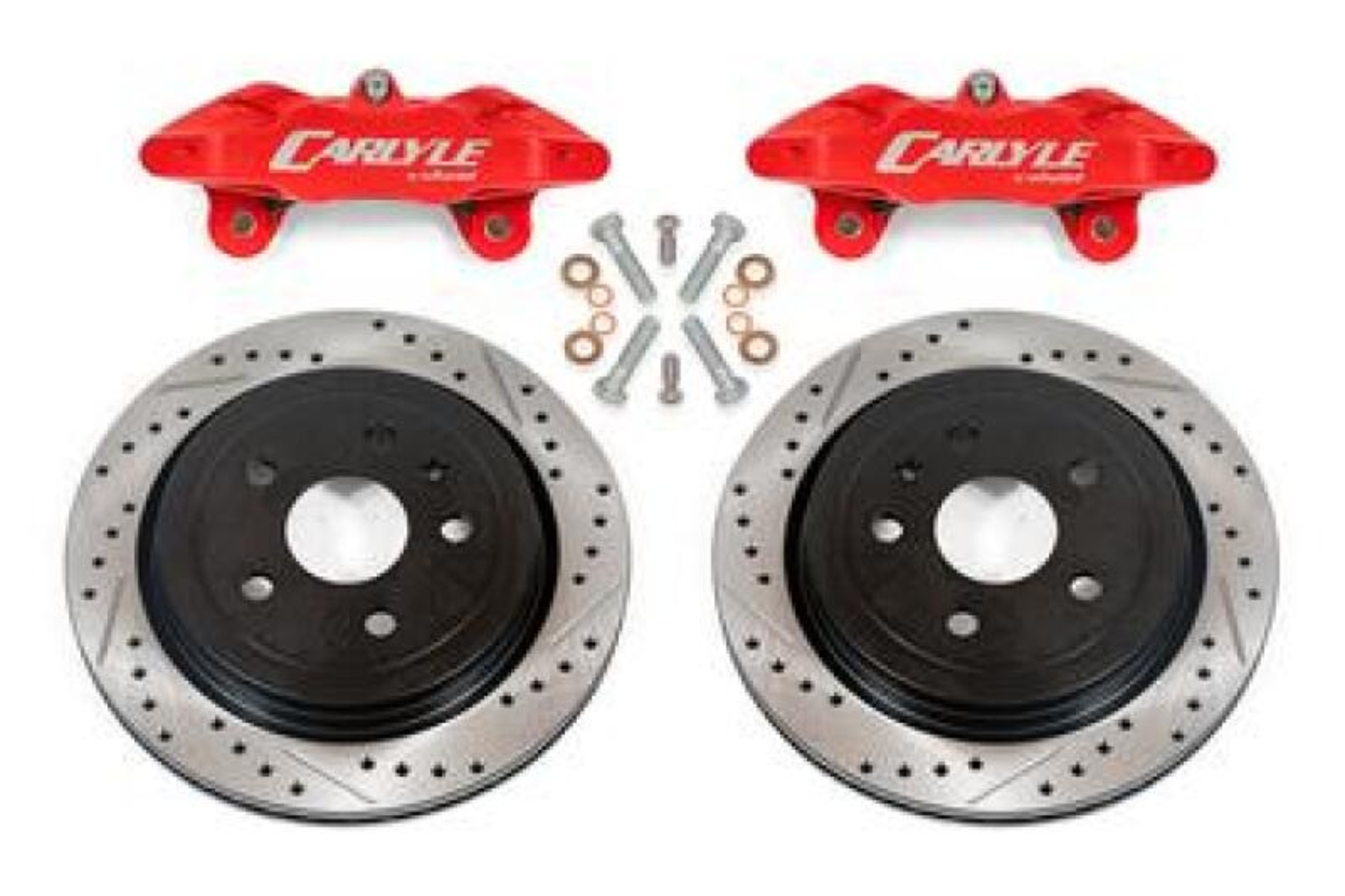 Picture of BMR 14-19 Chevrolet Corvette Brake Kit For 15in Conversion Drilled And Slotted Rotors/Red Calipers