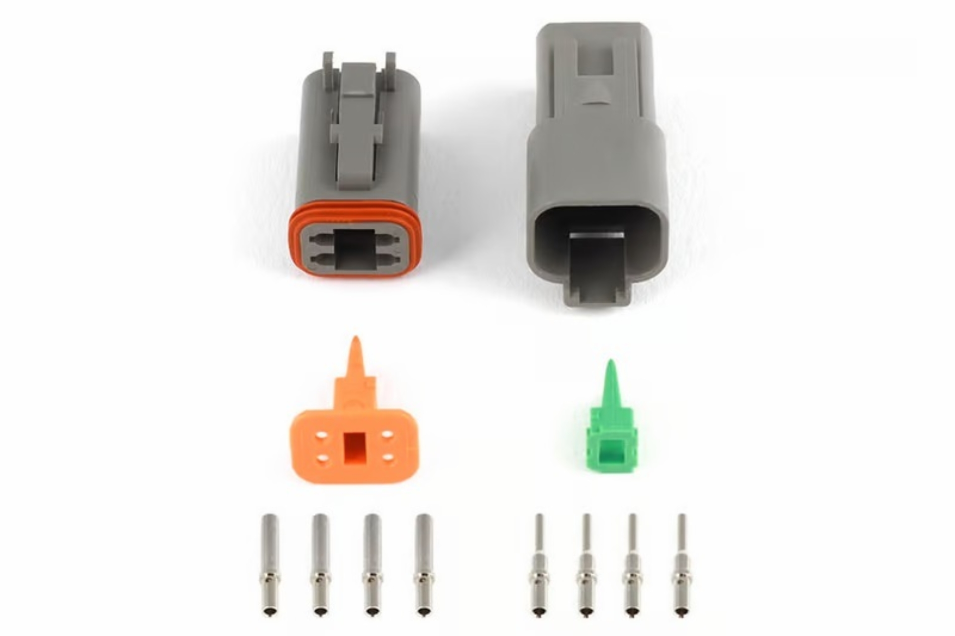 Picture of Haltech Matching Set of Deutsch DT-4 Connectors 13 Amp Plug & Pins Only