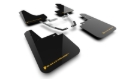 Picture of Rally Armor RAL UR Blk Flap/Orange Logo Mud Flaps - MF116-UR-BLK-WOR