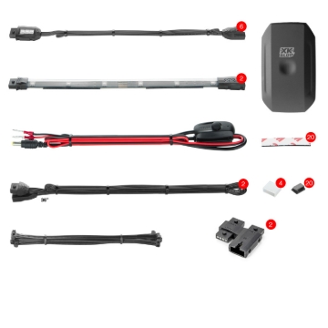 Picture of XK Glow Strip Million Color XKCHROME Smartphone App ATV/Motorcycle LED Light Kit 6xPod + 2x10In