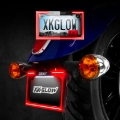 Picture of XK Glow Motorcycle License Plate Frame Light w/ Turn Signal - Black