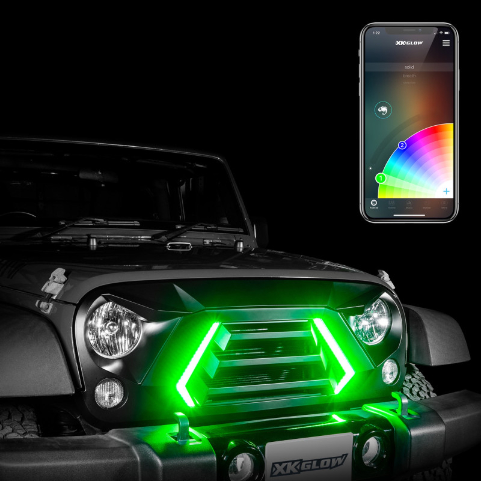 Picture of XKGLOW XKG LED Grill kit Light Accessories and Wiring - XK-GRILL-JK1-DM