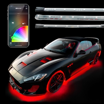 Picture of XK Glow Slim Tube Million Color XCHROME Smartphone App Controlled Undercar Kit 8x24In