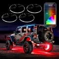Picture of XK Glow Adjustable Wheel Ring Light Kit XKchrome App controlled w/ Turn Signal Function 4pc 15-18In