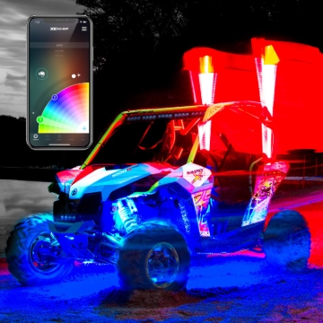Picture of XK Glow XKchrome Advanced App Control LED Whip Light Kit for 4x4 Offroad UTV ATV 2x whip 32in