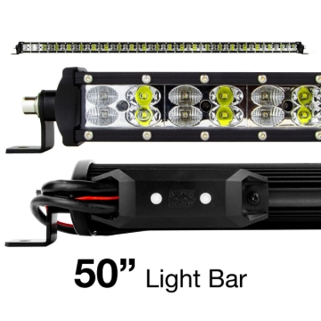 Picture of XK Glow RGBW Light Bar High Power Offroad Work/Hunting Light w/ Bluetooth Controller 50In