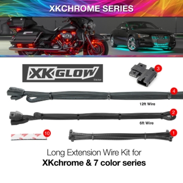 Picture of XK Glow Extension Wire Kit for XKchrome & 7 Color Series for Car