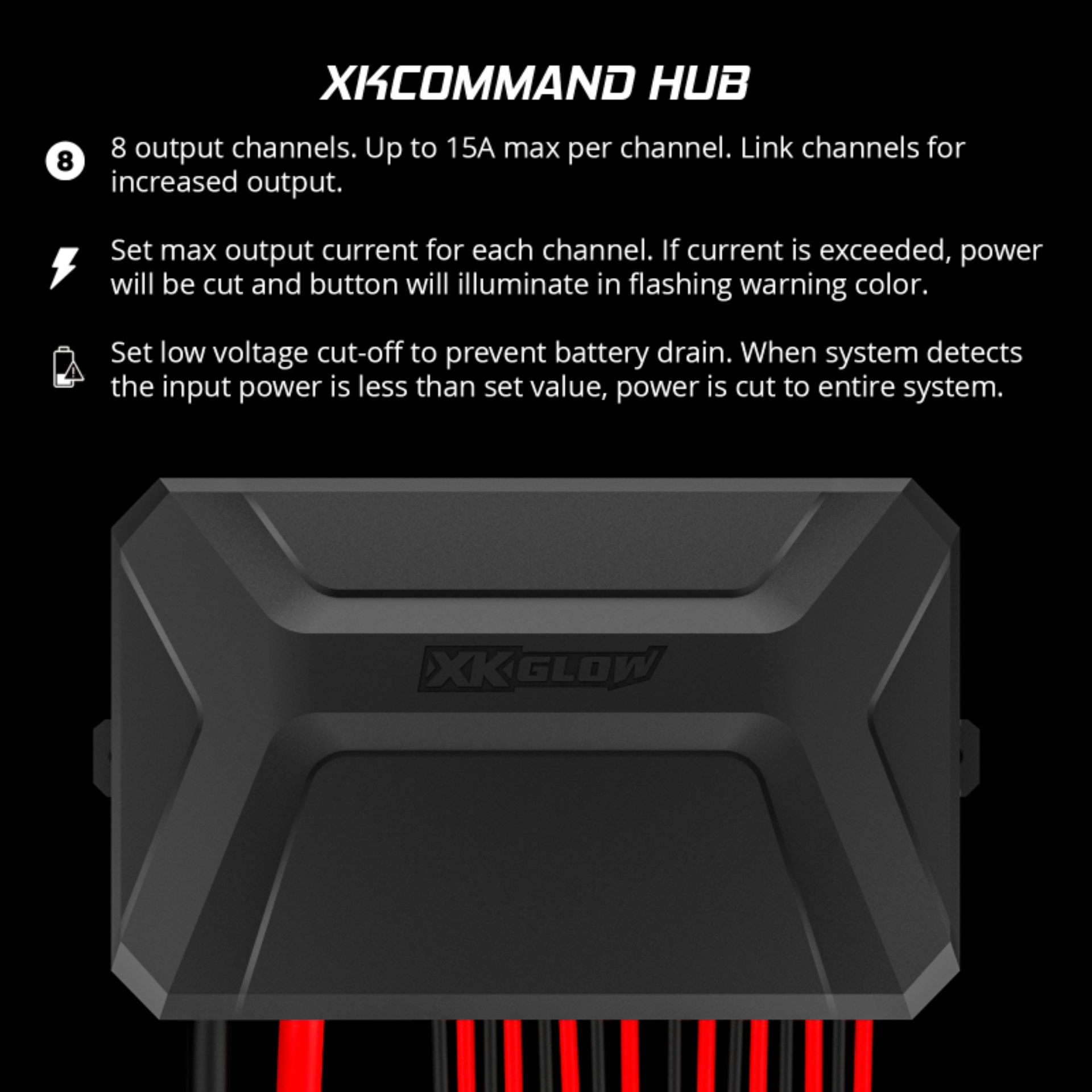 Picture of XK Glow XKcommand Bluetooth Switch Panel for Lights 12V Accessory Offroad