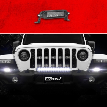 Picture of XK Glow Razor Light Bar Auxiliary High Beam Driving No Wire & Switch 6in