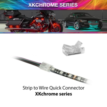 Picture of XK Glow 4 Pin Quick Connector- Strip to Wire XKchrome