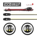 Picture of XK Glow 4In Black RGB LED Jeep Wrangler Fog Light XKchrome Bluetooth App Controlled Kit