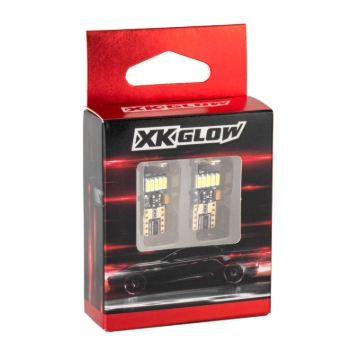 Picture of XK Glow Amber T10 194 Error Free Ultra Bright LED Bulb 2pc Set w/ Built-in Canbus