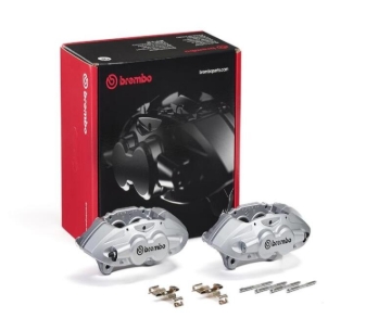 Picture of Brembo OE BMW 16-21 M2/17-18 M3/17-20 M4/14-16 M235i Hydraulic Front X-Style Brake Calipers - Silver