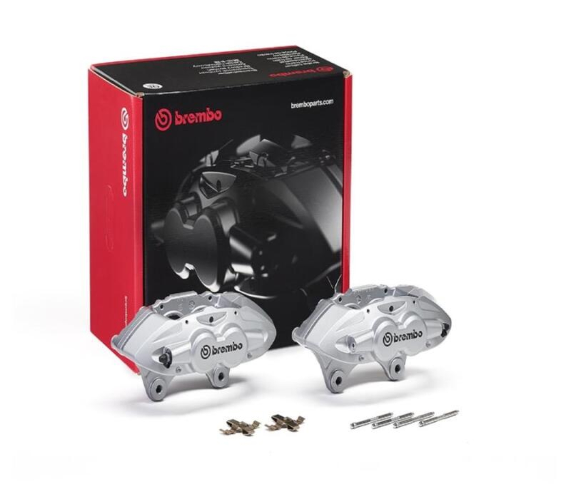 Picture of Brembo OE 16-21 BMW M2/15-18 M3/15-20 M4 Hydraulic Front X-Style Brake Calipers - Silver