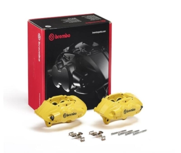 Picture of Brembo OE 16-21 BMW M2/17-18 M3/17-20 M4/14-16 M235i Hydraulic Front X-Style Brake Calipers - Yellow