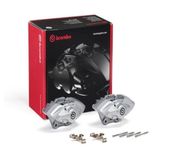 Picture of Brembo OE 16-21 BMW M2/17-18 M3/17-20 M4/14-16 M235i Hydraulic Rear X-Style Brake Calipers - Silver