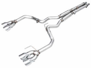 Picture of AWE 2024 Ford Mustang Dark Horse S650 RWD Track Edition Cat-Back Exhaust w/ Quad Chrome Silver Tips