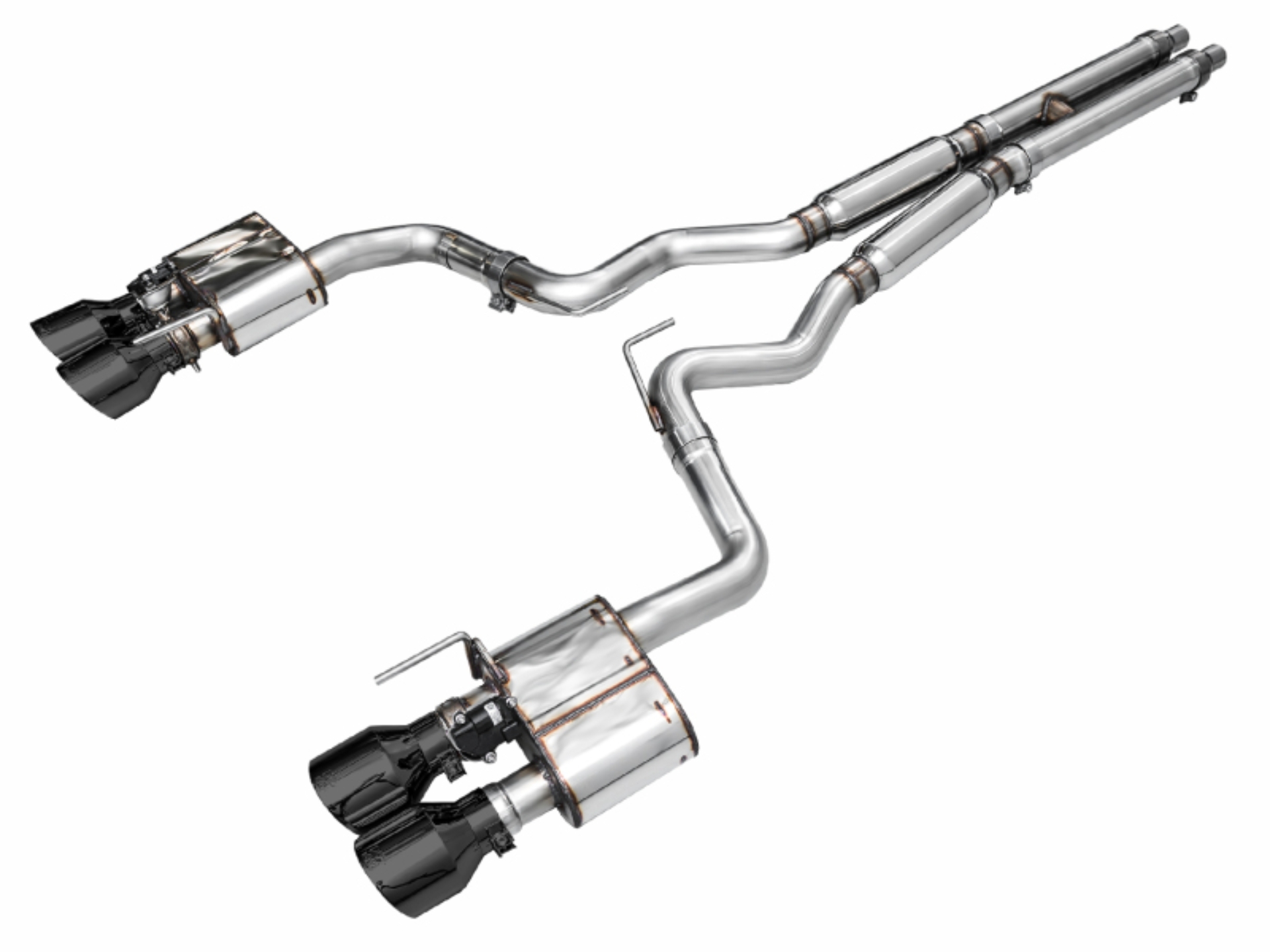 Picture of AWE 2024 Ford Mustang Dark Horse S650 RWD SwitchPath Cat-Back Exhaust w/ Quad Diamond Black Tips
