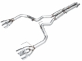 Picture of AWE 2024 Ford Mustang GT Fastback S650 RWD Track Edition Cat-Back Exhaust w/ Quad Chrome Silver Tips