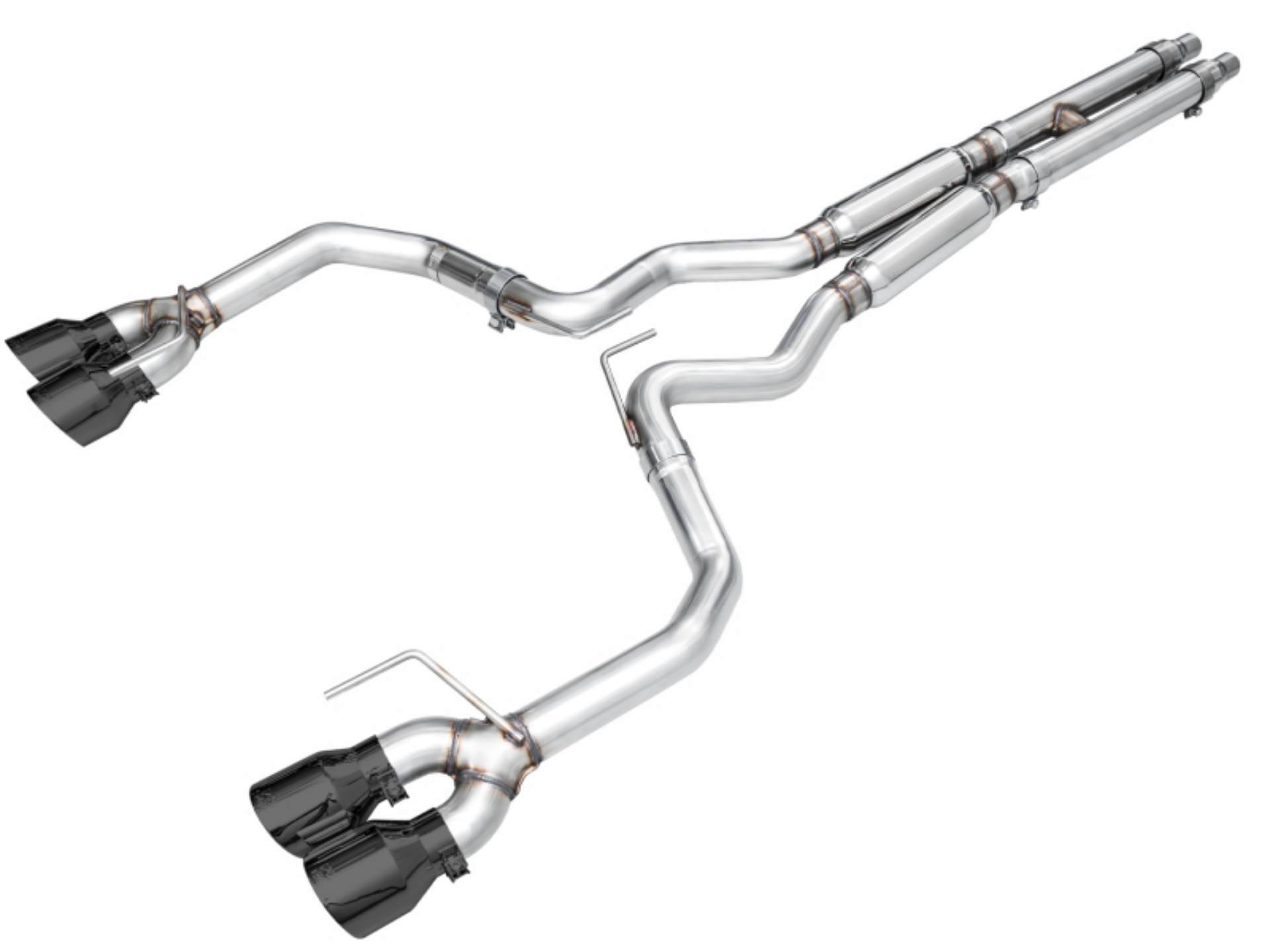 Picture of AWE 2024 Ford Mustang GT Fastback S650 RWD Track Edition Cat-Back Exhaust w/ Quad Diamond Black Tips