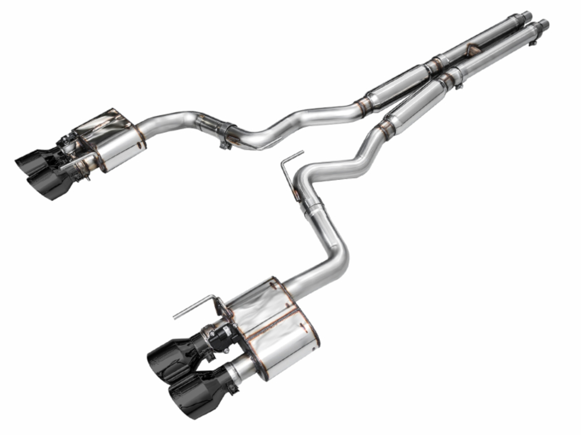 Picture of AWE 2024 Ford Mustang GT Fastback S650 RWD SwitchPath Cat-Back Exhaust w/ Quad Diamond Black Tips