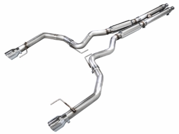 Picture of AWE 2024 Ford Mustang GT Fastback S650 RWD Track Edition Cat-Back Exhaust w/ Dual Chrome Silver Tips