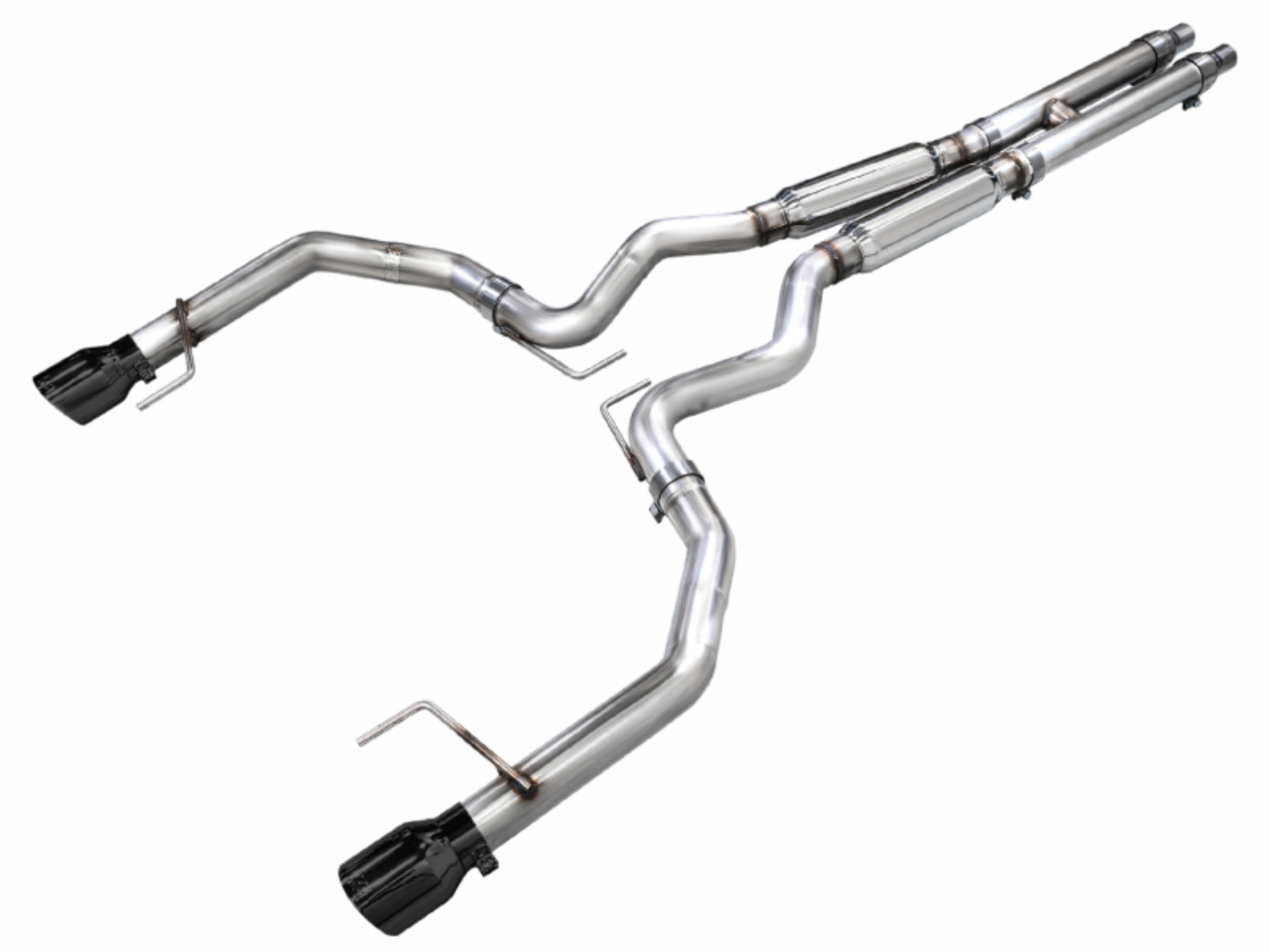 Picture of AWE 2024 Ford Mustang GT Fastback S650 RWD Track Edition Cat-Back Exhaust w/ Dual Diamond Black Tips