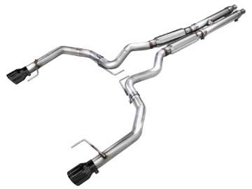 Picture of AWE 2024 Ford Mustang GT Fastback S650 RWD Track Edition Cat-Back Exhaust w/ Dual Diamond Black Tips