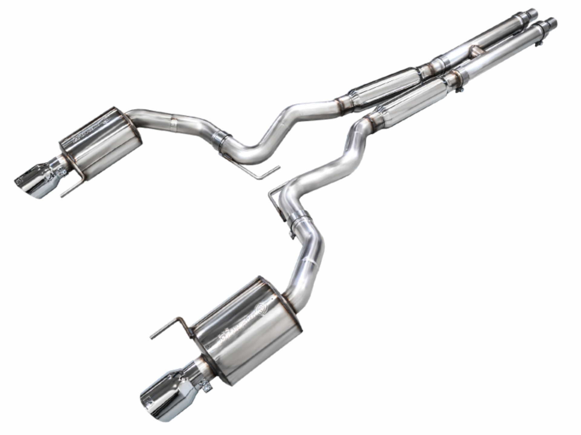 Picture of AWE Tuning 2024 Ford Mustang GT Fastback S650 RWD Touring Catback Exhaust w/ Dual Chrome Silver Tips