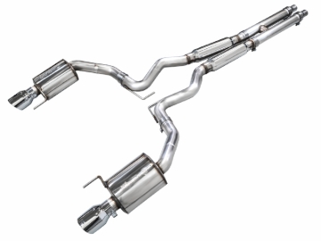 Picture of AWE Tuning 2024 Ford Mustang GT Fastback S650 RWD Touring Catback Exhaust w/ Dual Chrome Silver Tips