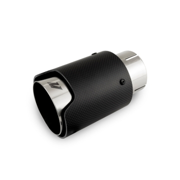 Picture of Mishimoto Carbon Fiber Muffler Tip 2.5in Inlet 3.5in Outlet Polished