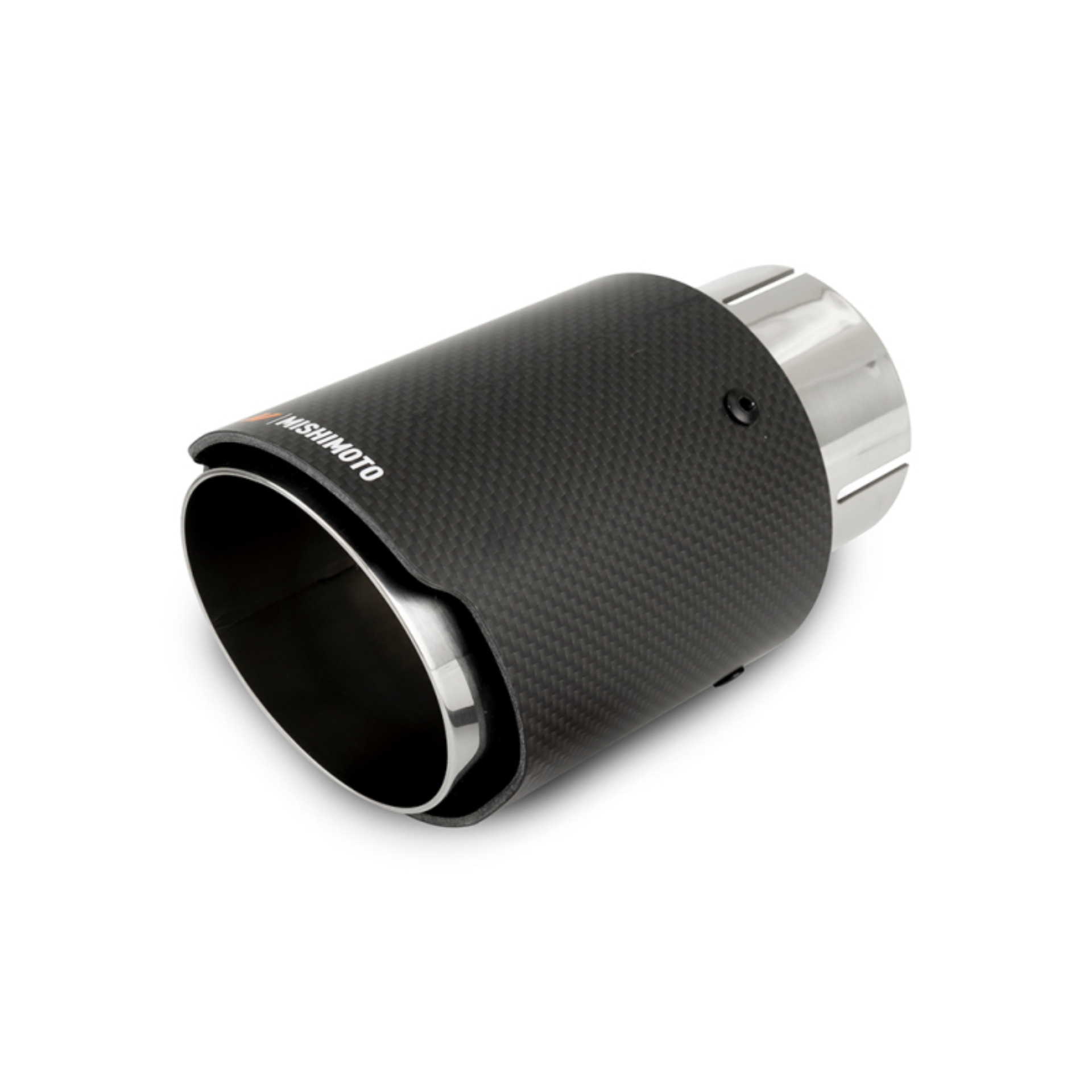 Picture of Mishimoto Carbon Fiber Muffler Tip 3in Inlet 4in Outlet Polished