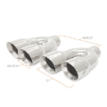 Picture of Mishimoto Universal Steel Muffler Tip 2.5in Inlet Dual Y Polished