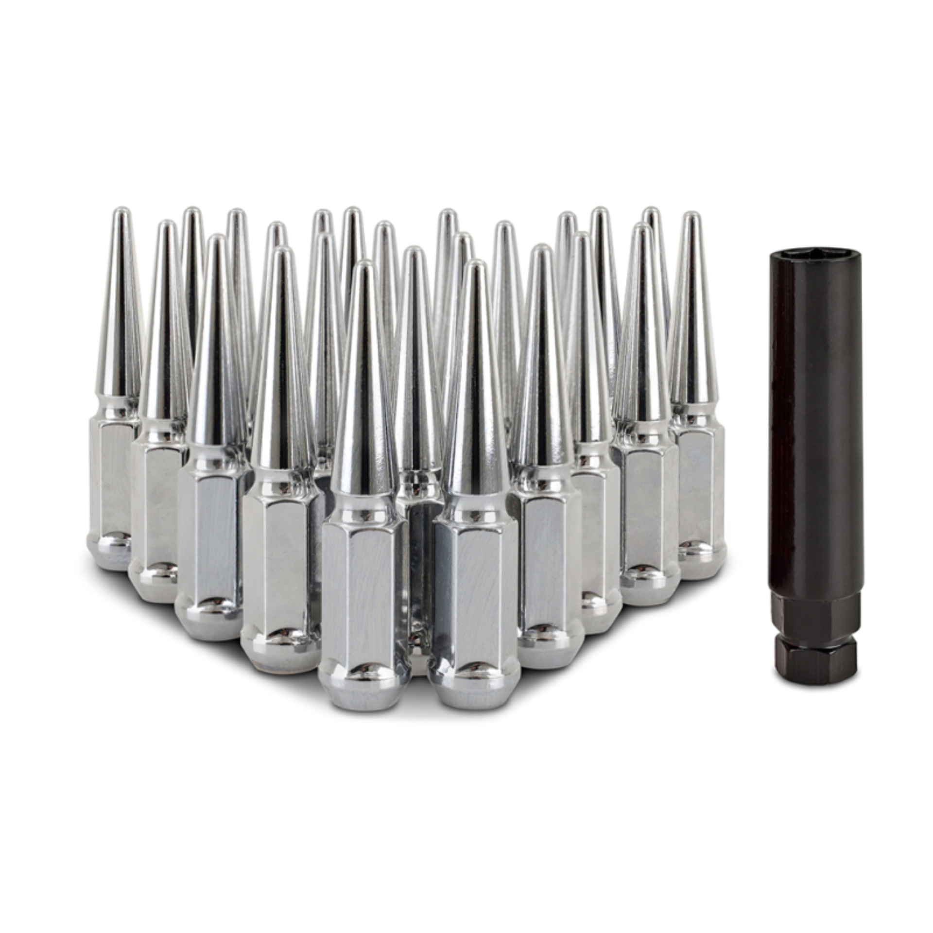 Picture of Mishimoto Mishimoto Steel Spiked Lug Nuts M12 x 1.5 24pc Set Chrome