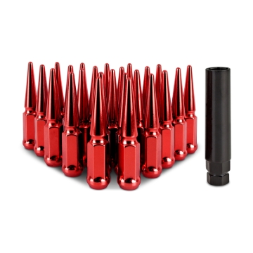 Picture of Mishimoto Mishimoto Steel Spiked Lug Nuts M14 x 1.5 24pc Set Red