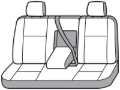 Picture of Covercraft 21-24 Chevrolet Trailblazer Polycotton SeatSaver Second Row Seat Covers - Misty Grey