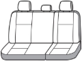 Picture of Covercraft 23-24 Toyota Sequoia Polycotton SeatSaver Custom Third Row Seat Covers - Misty Grey