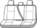 Picture of Covercraft 18-24 Jeep Wrangler Polycotton SeatSaver Custom Second Row Seat Covers - Misty Grey